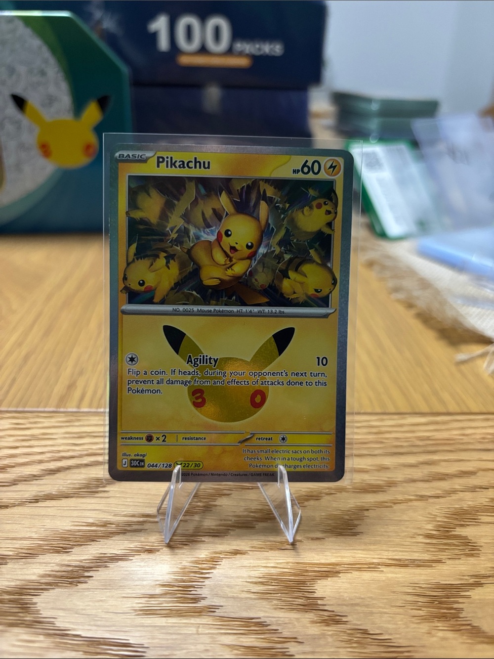 Pikachu #22 30th Celebrations Set card 044/128